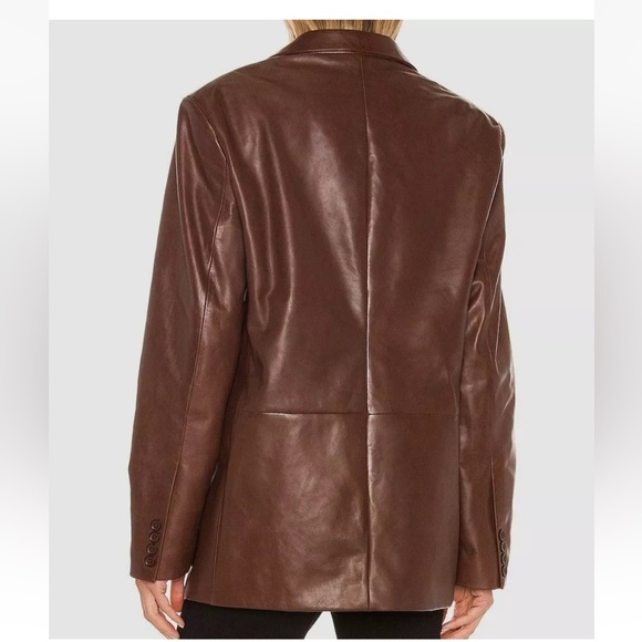 LaMarque Felina Oversized Leather Blazer in Size Small but fits like a Large - Picture 3 of 6